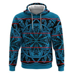 Basotho Blanket Hoodie Lesotho Kharetsa Seanamarena Heritage - Blue - African Pride