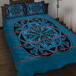Basotho Blanket Quilt Bed Set Lesotho Kharetsa Seanamarena Heritage - Blue - African Pride