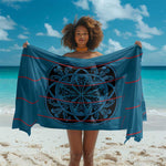 Basotho Blanket Sarong Lesotho Kharetsa Seanamarena Heritage - Blue - African Pride