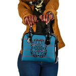 Basotho Blanket Shoulder Handbag Lesotho Kharetsa Seanamarena Heritage - Blue - African Pride