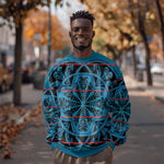 Basotho Blanket Sweatshirt Lesotho Kharetsa Seanamarena Heritage - Blue - African Pride