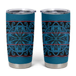 Basotho Blanket Tumbler Cup Lesotho Kharetsa Seanamarena Heritage - Blue - African Pride