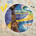 Nigeria Osun-Osogbo Festival Beach Blanket Oshun God - Yoruba Pattern - African Pride