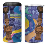 Nigeria Osun-Osogbo Festival 4 in 1 Can Cooler Tumbler Oshun God - Yoruba Pattern - African Pride