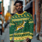 South Africa Christmas Rugby Long Sleeve Shirt Springboks Geseende Kersfees LT15