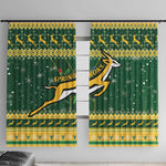 South Africa Christmas Rugby Window Curtain Springboks Geseende Kersfees
