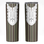 Liberia Kpelle Ethnic Heritage Pattern - Brown Skinny Tumbler - African Pride