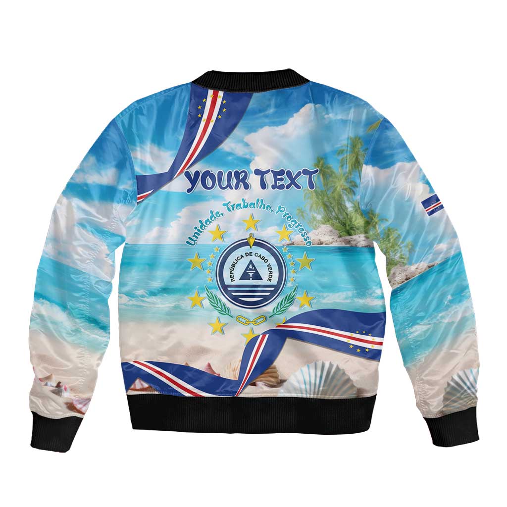 Cape Verde Morabeza Sleeve Zip Bomber Jacket Paradise Ocean - African Pride