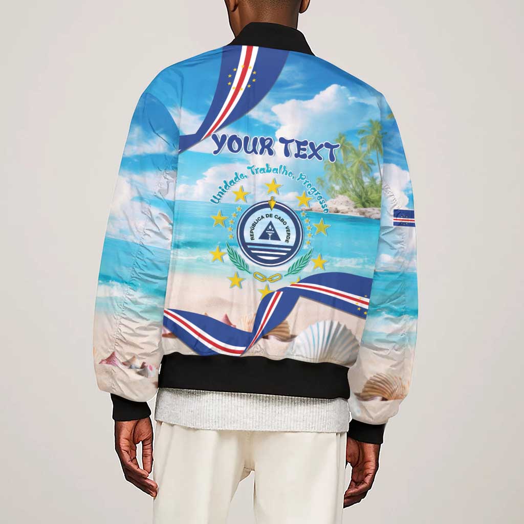 Cape Verde Morabeza Sleeve Zip Bomber Jacket Paradise Ocean - African Pride