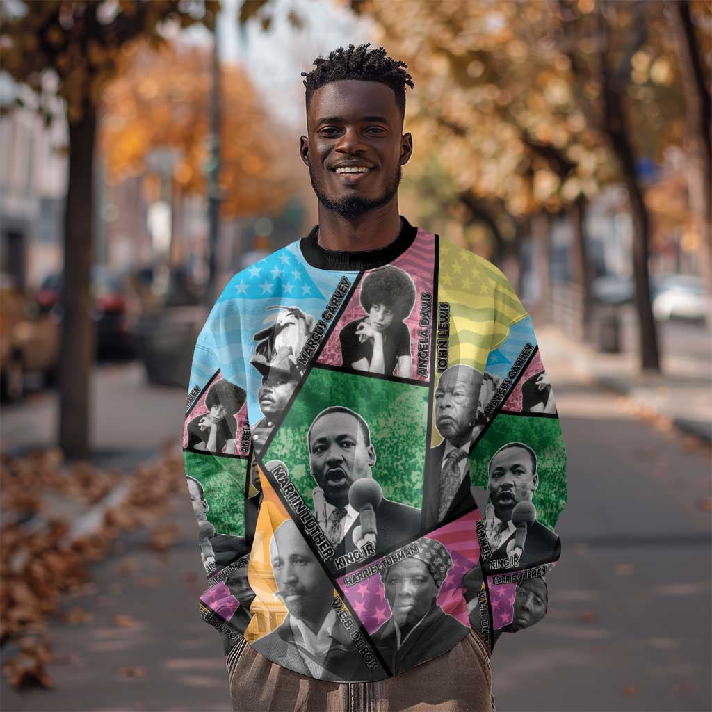 Civil Rights Leader Sweatshirt Black History Tribute - African Pride