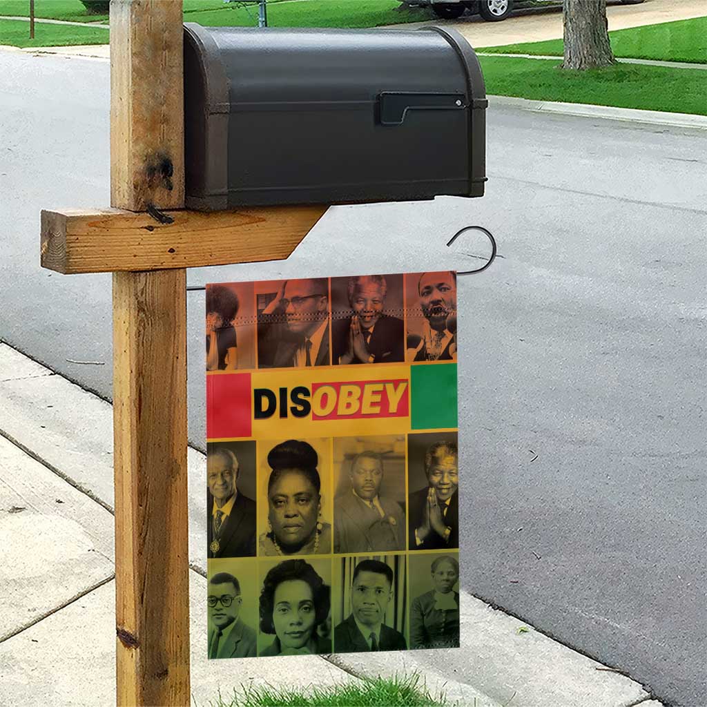 Disobey Freedom Fighters Garden Flag African American Heroes - African Pride