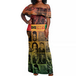 Disobey Freedom Fighters Off Shoulder Maxi Dress African American Heroes - African Pride
