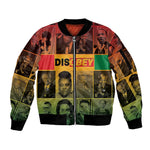 Disobey Freedom Fighters Sleeve Zip Bomber Jacket African American Heroes - African Pride
