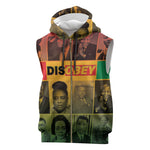 Disobey Freedom Fighters Sleeveless Zip Hoodie African American Heroes - African Pride