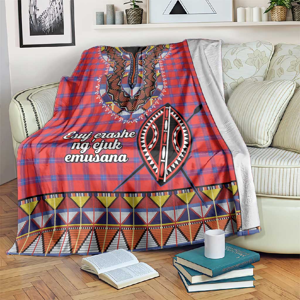 Custom Afro Athletics Kenya Bedding Set Kenyan Runner - Maasai Shield LT15