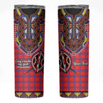Afro Kenya Maasai Shuka Personalized Skinny Tumbler Maasai Shield Mix Dashiki