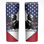 Black Americans Happy MLK Day Skinny Tumbler Everybody Can Be Great Because Everybody Can Serve