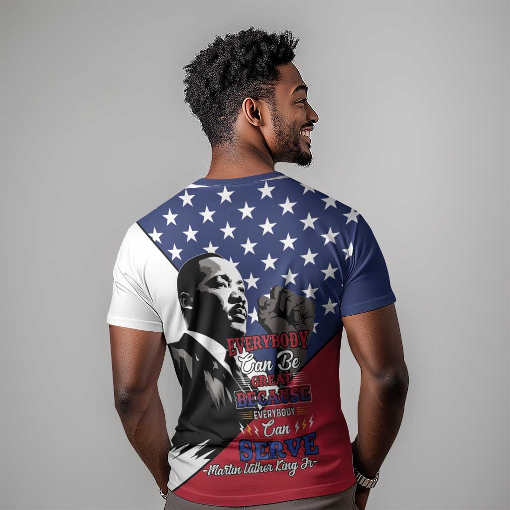 Black Americans Happy MLK Day T shirt Everybody Can Be Great Because Everybody Can Serve