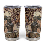South Africa Zulu People Tumbler Cup Zulu Warrior - African Pattern