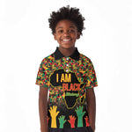 Black History Month Kid Polo Shirt I'm Black And I'm Proud