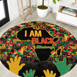 Black History Month Round Carpet I'm Black And I'm Proud