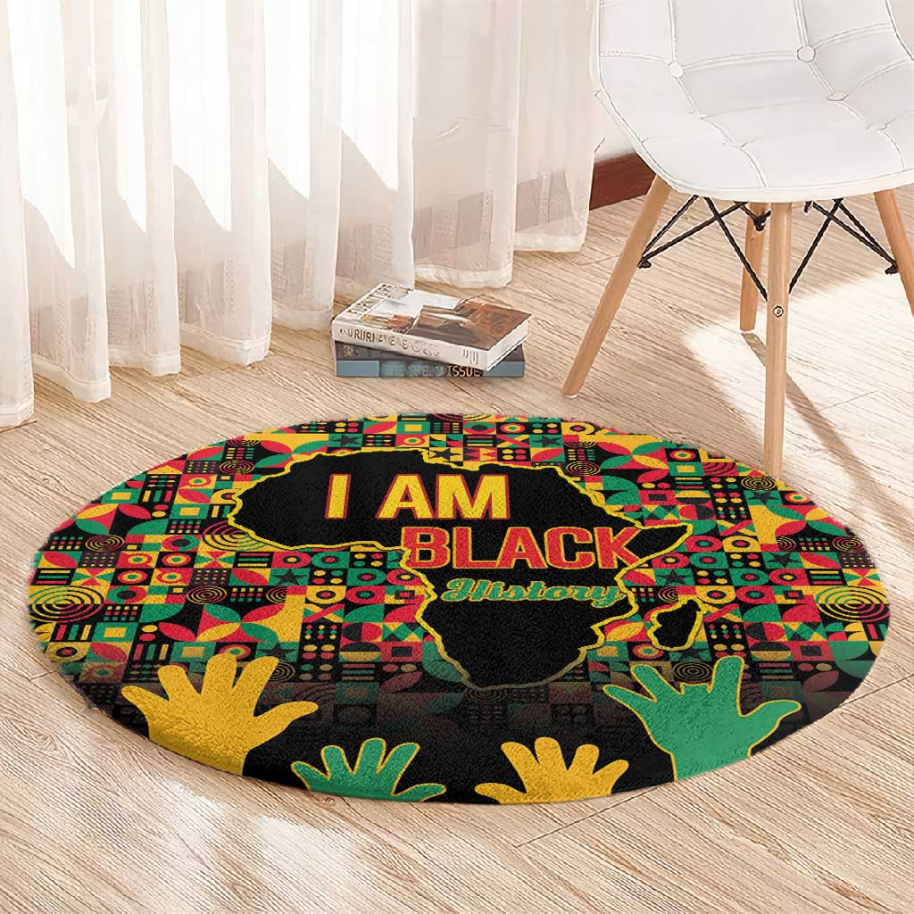 Black History Month Round Carpet I'm Black And I'm Proud