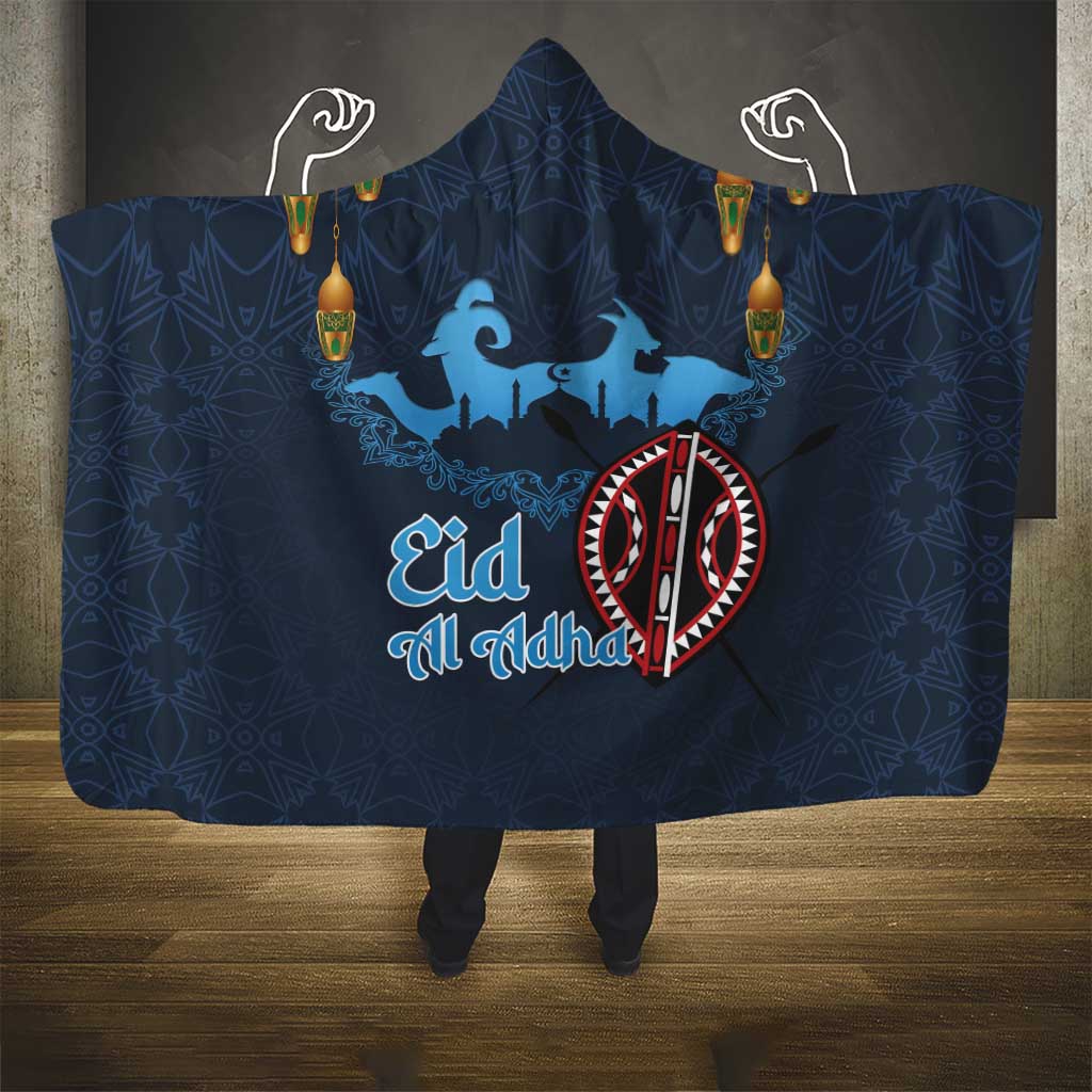Happy Eid Al-Adha Hooded Blanket Kenya Mubarak