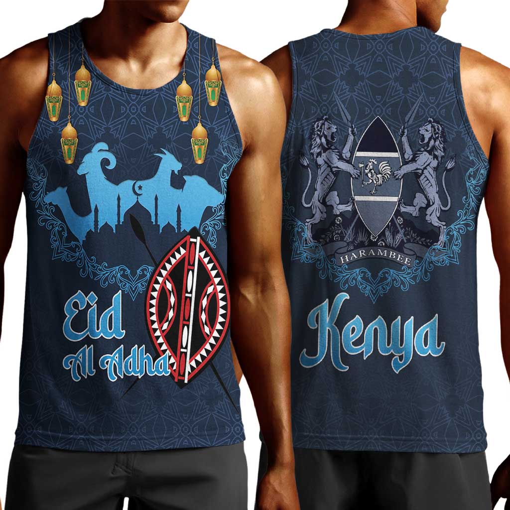 Happy Eid Al-Adha Men Tank Top Kenya Mubarak