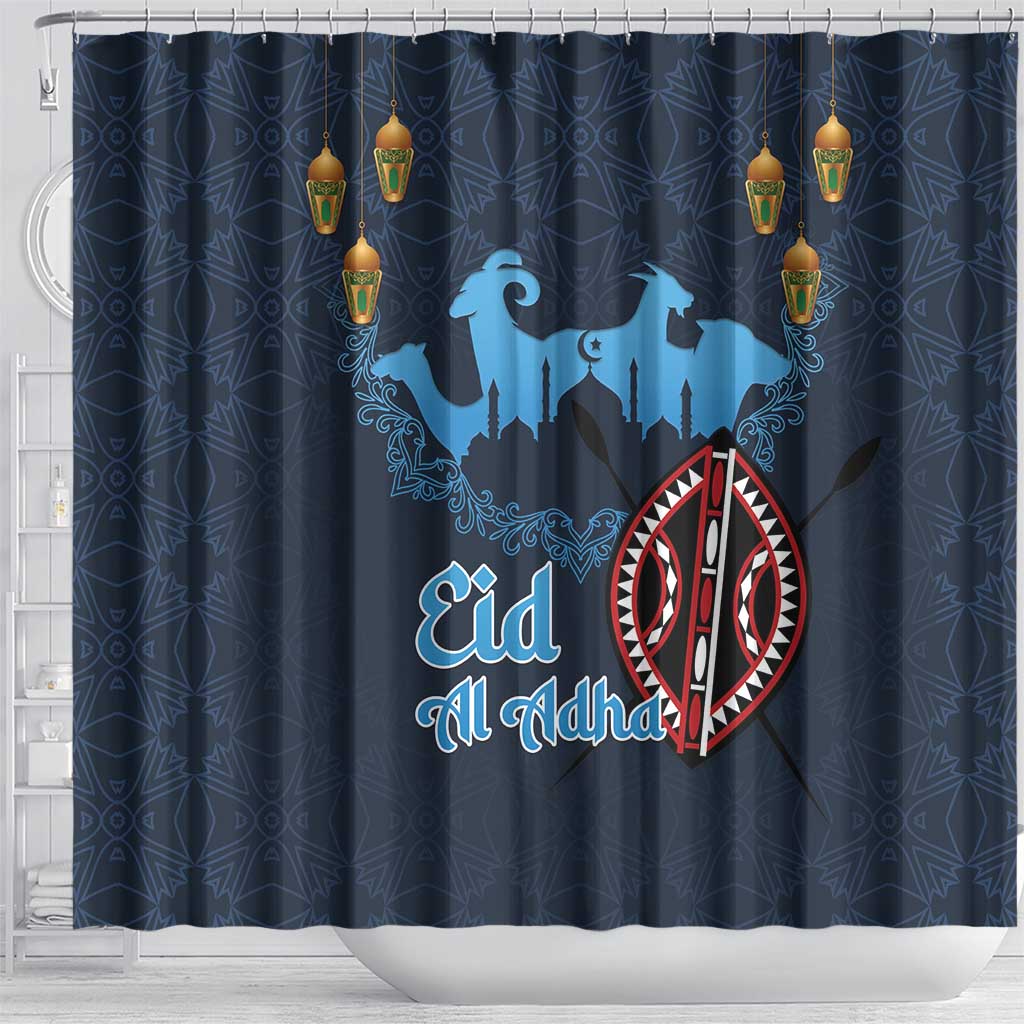 Happy Eid Al-Adha Shower Curtain Kenya Mubarak