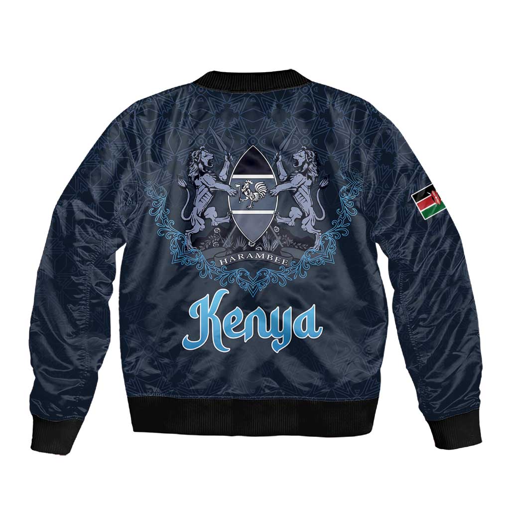 Happy Eid Al-Adha Sleeve Zip Bomber Jacket Kenya Mubarak