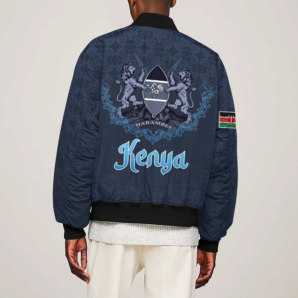 Happy Eid Al-Adha Sleeve Zip Bomber Jacket Kenya Mubarak