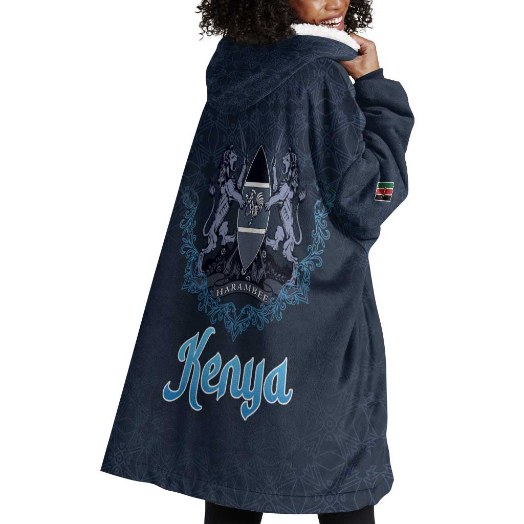 Happy Eid Al-Adha Wearable Blanket Hoodie Kenya Mubarak