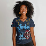 Happy Eid Al-Adha Women V-Neck T-Shirt Kenya Mubarak