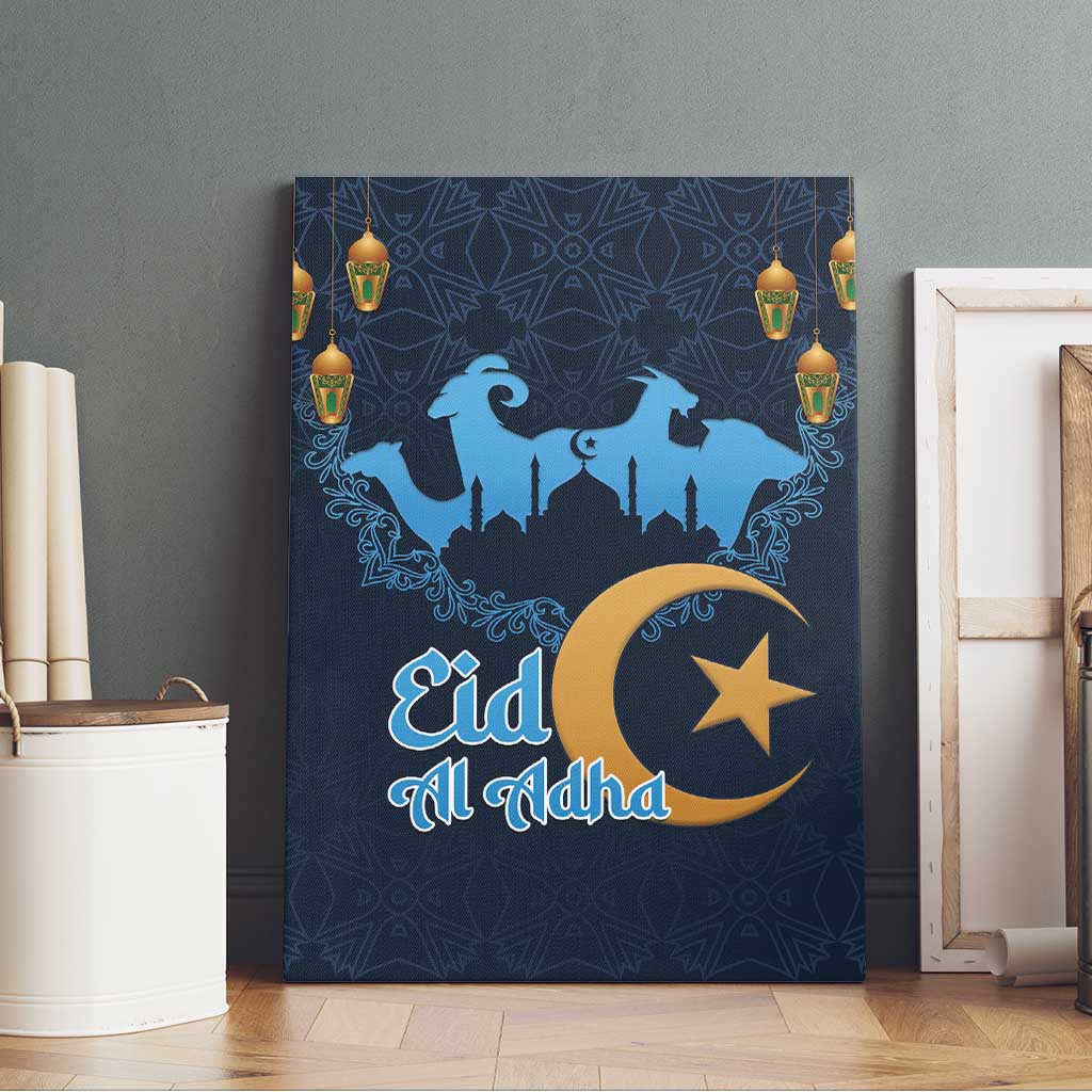 Happy Eid Al-Adha Canvas Wall Art Algeria Mubarak