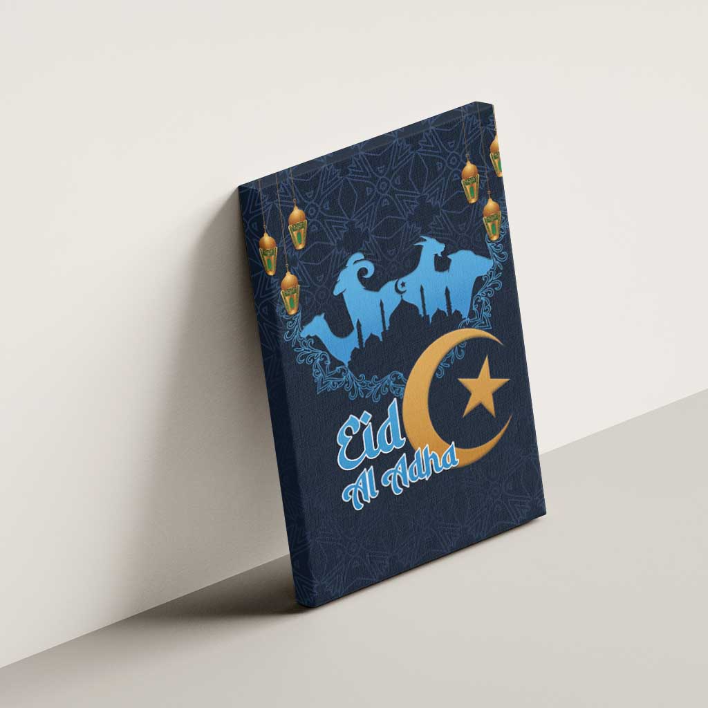 Happy Eid Al-Adha Canvas Wall Art Algeria Mubarak