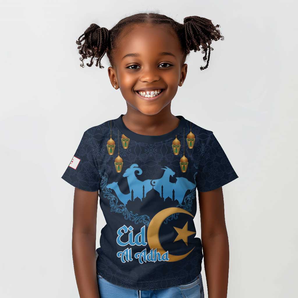 Happy Eid Al-Adha Kid T shirt Algeria Mubarak