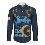 Happy Eid Al-Adha Long Sleeve Button Shirt Algeria Mubarak