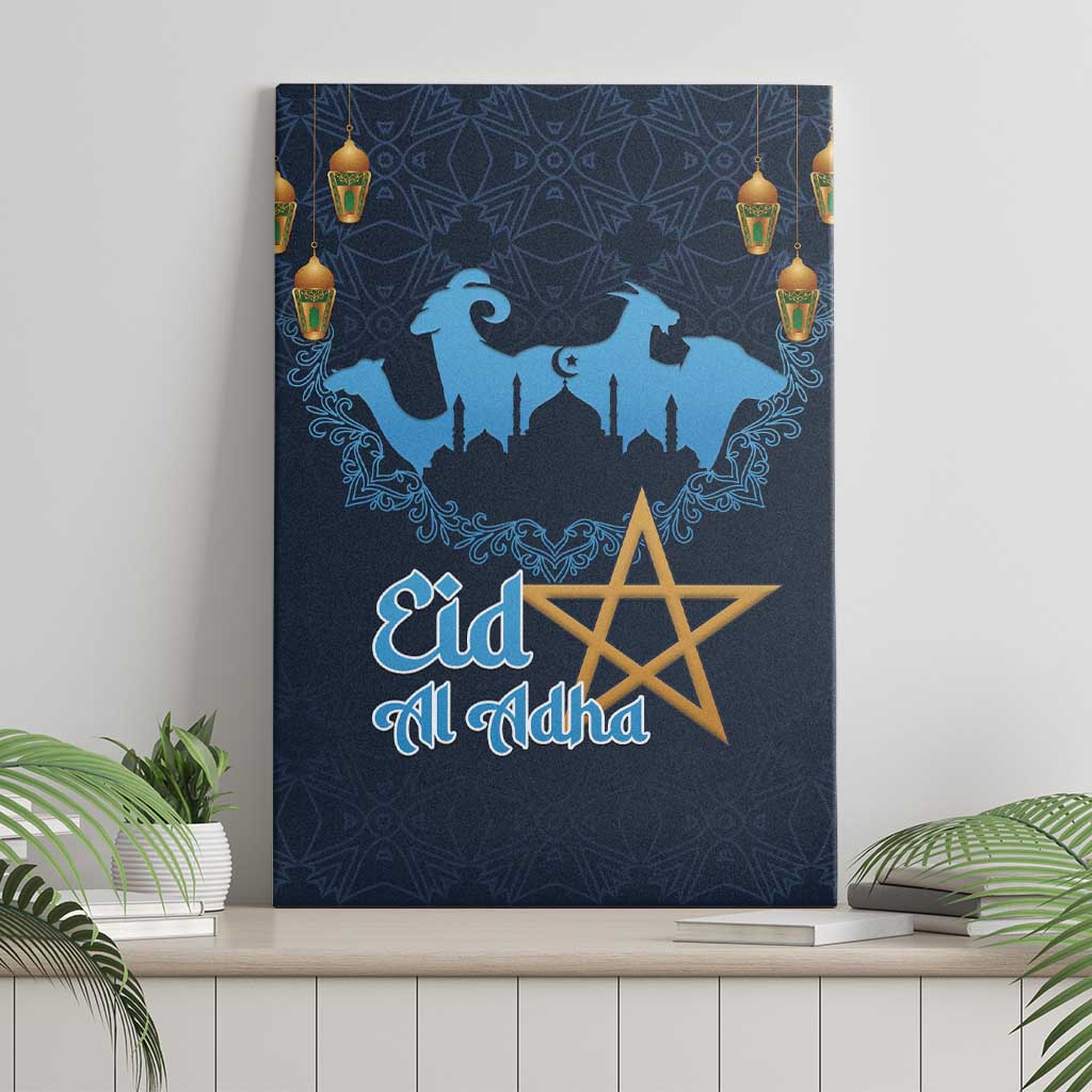 Happy Eid Al-Adha Canvas Wall Art Morocco Mubarak