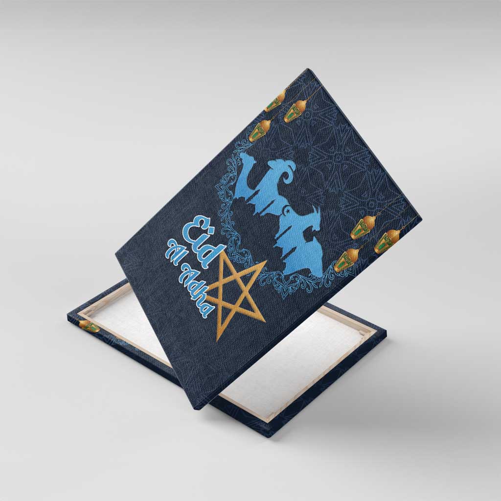 Happy Eid Al-Adha Canvas Wall Art Morocco Mubarak