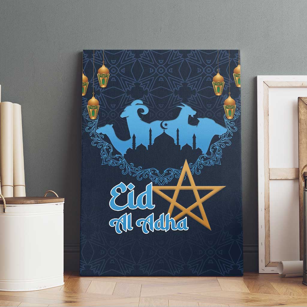 Happy Eid Al-Adha Canvas Wall Art Morocco Mubarak