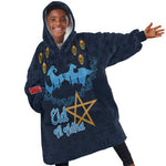 Happy Eid Al-Adha Kid Wearable Blanket Hoodie Morocco Mubarak