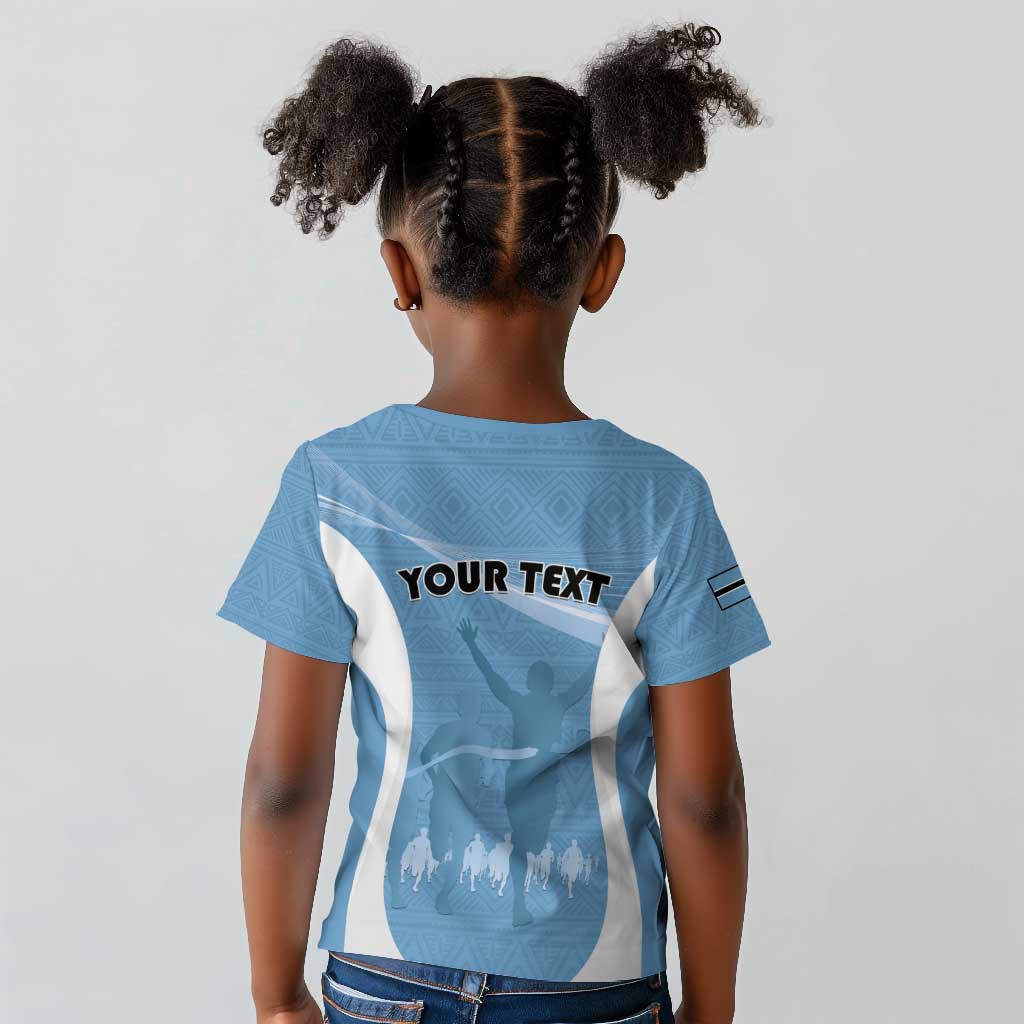 Personalized Botswana Athletics Kid T shirt Go Champions - African Pride