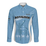 Personalized Botswana Athletics Long Sleeve Button Shirt Go Champions - African Pride