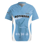Personalized Botswana Athletics Rugby Jersey Go Champions - African Pride