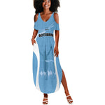 Personalized Botswana Athletics Summer Maxi Dress Go Champions - African Pride