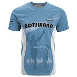 Personalized Botswana Athletics T shirt Go Champions - African Pride