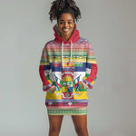 Afro Christmas in Central African Republic Hoodie Dress Merry Christmas - African Pride