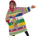 Afro Christmas in Central African Republic Kid Wearable Blanket Hoodie Merry Christmas - African Pride