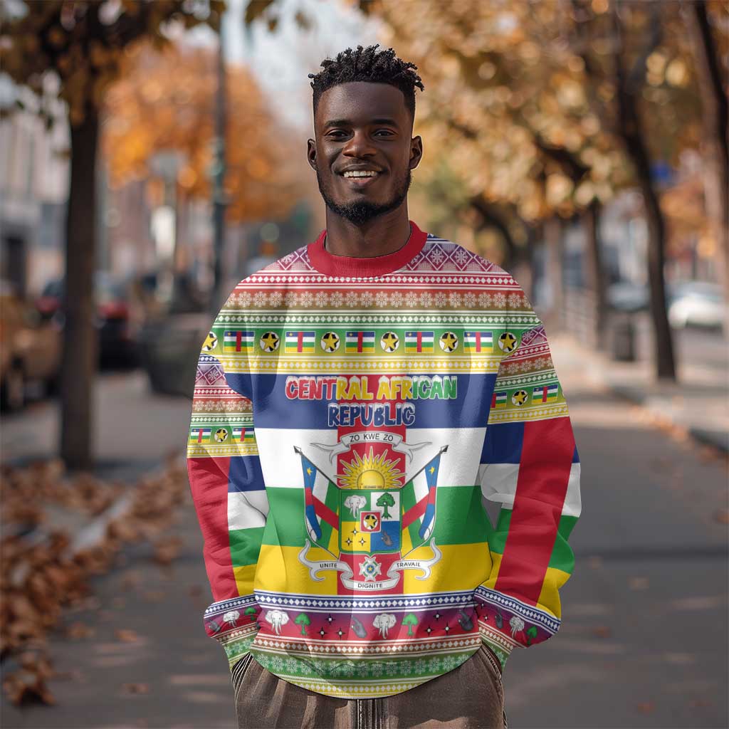 Afro Christmas in Central African Republic Sweatshirt Merry Christmas - African Pride