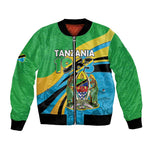 Personalized Tanzania Uhuru Day Bomber Jacket Coat Of Arms - Sports Style - African Pride